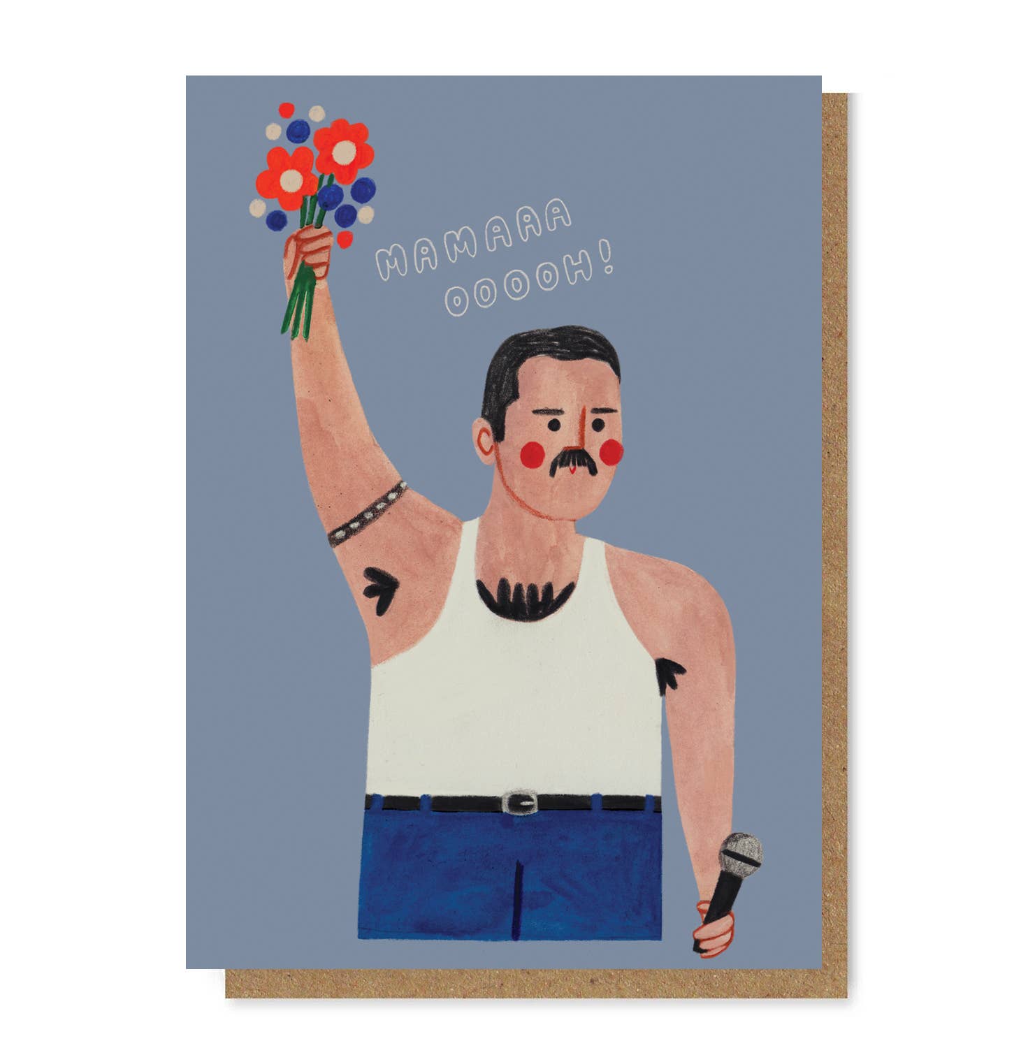 Daria Solak Illustrations - QUEEN / FREDDIE MERCURY - Grußkarte