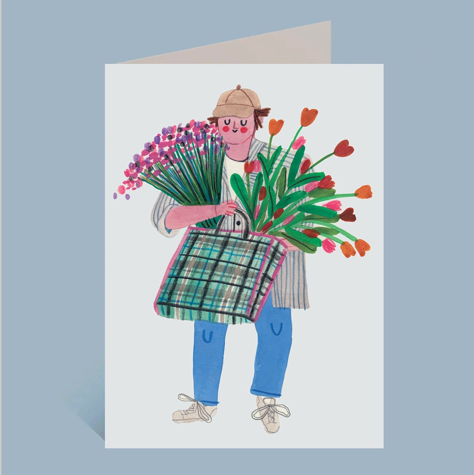 Daria Solak Illustrations - Flower Guy - Grußkarte