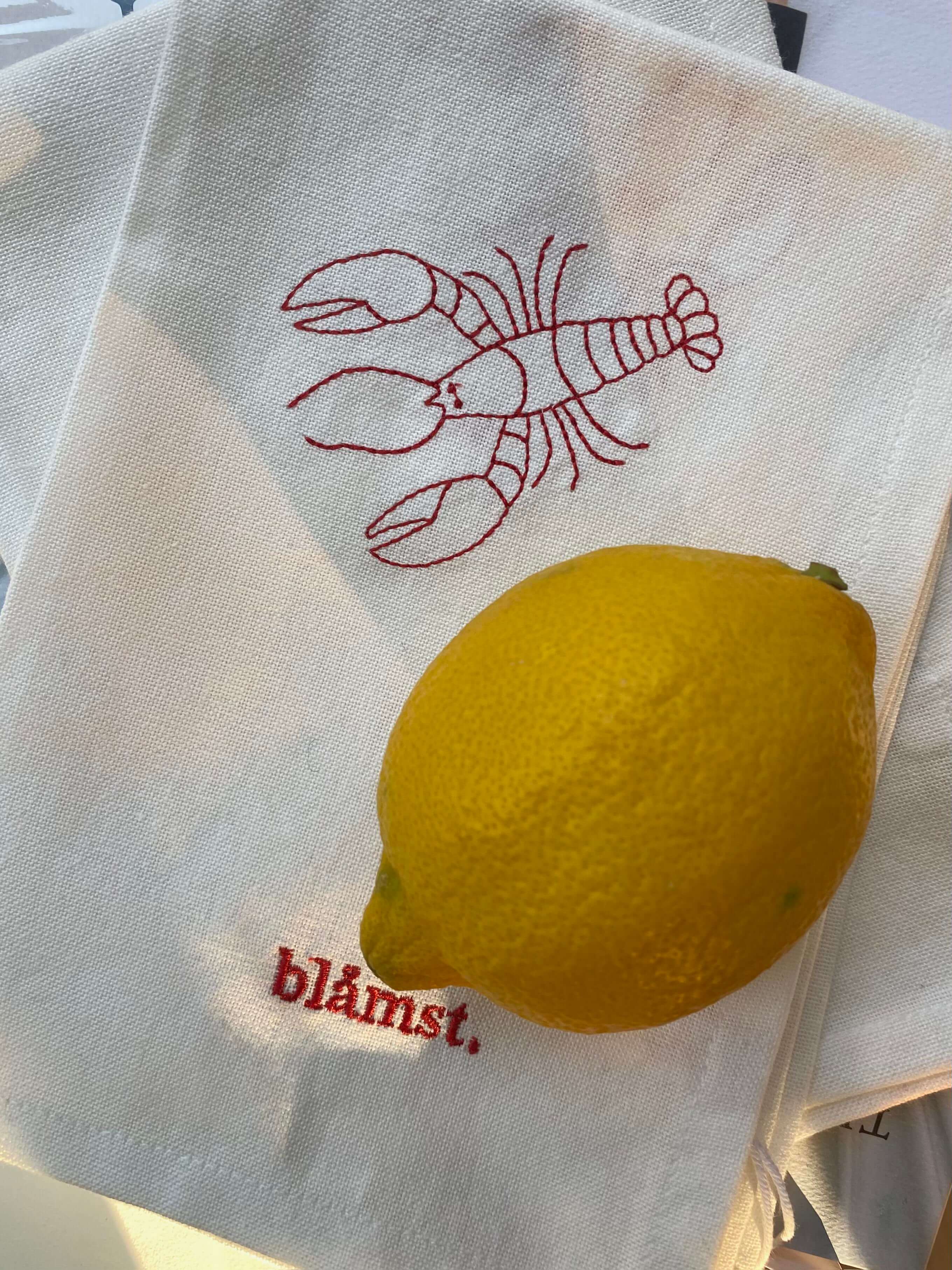 Blåmst - Hummer Stoffserviette
