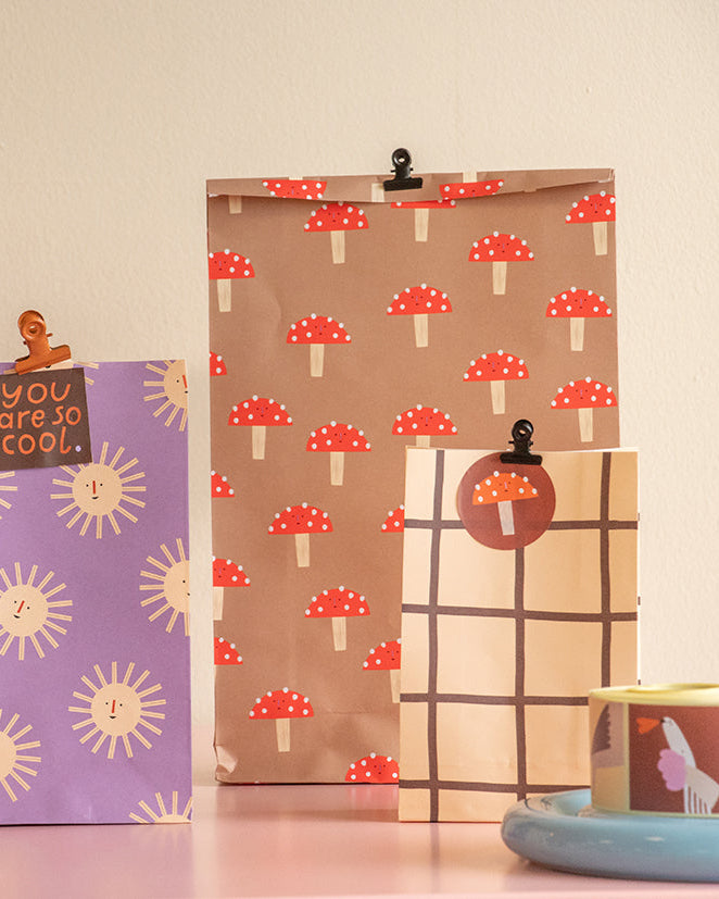 Kado Design - MUSHROOM - Geschenktüte Bodenbeutel