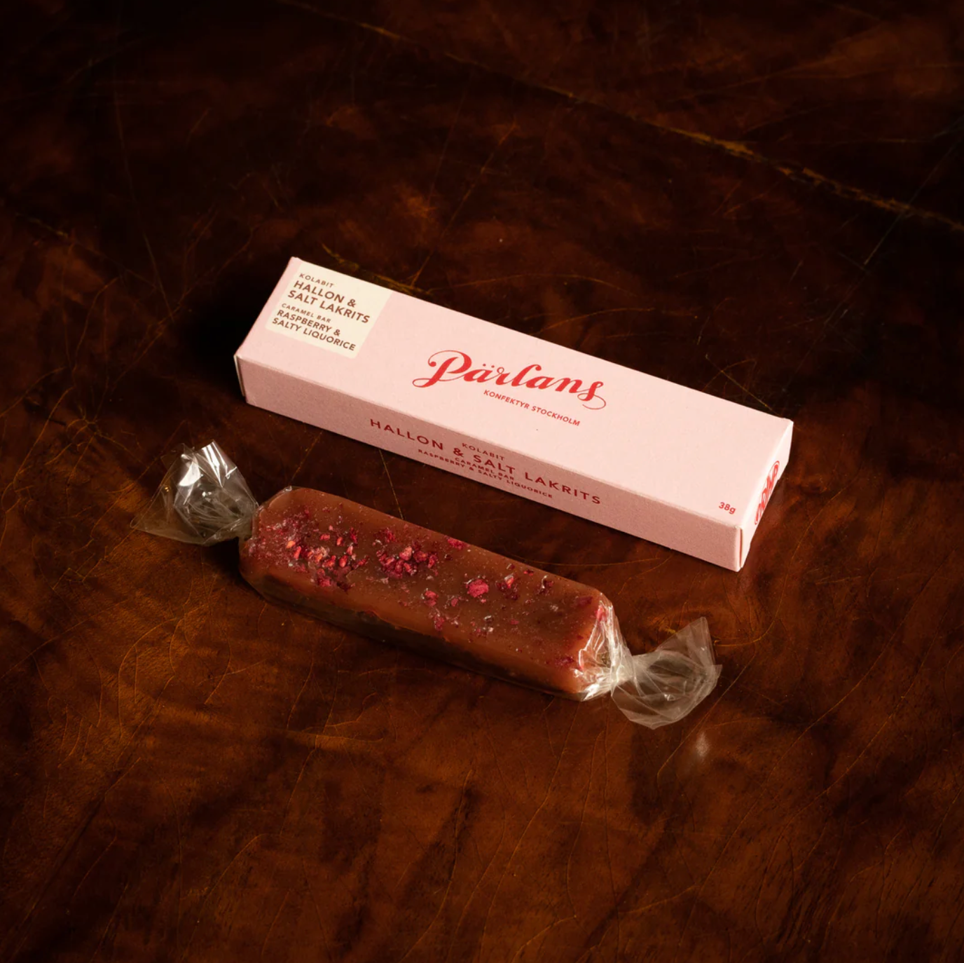 Pärlans - RASPBERRY & LIQUORICE - Karamellriegel