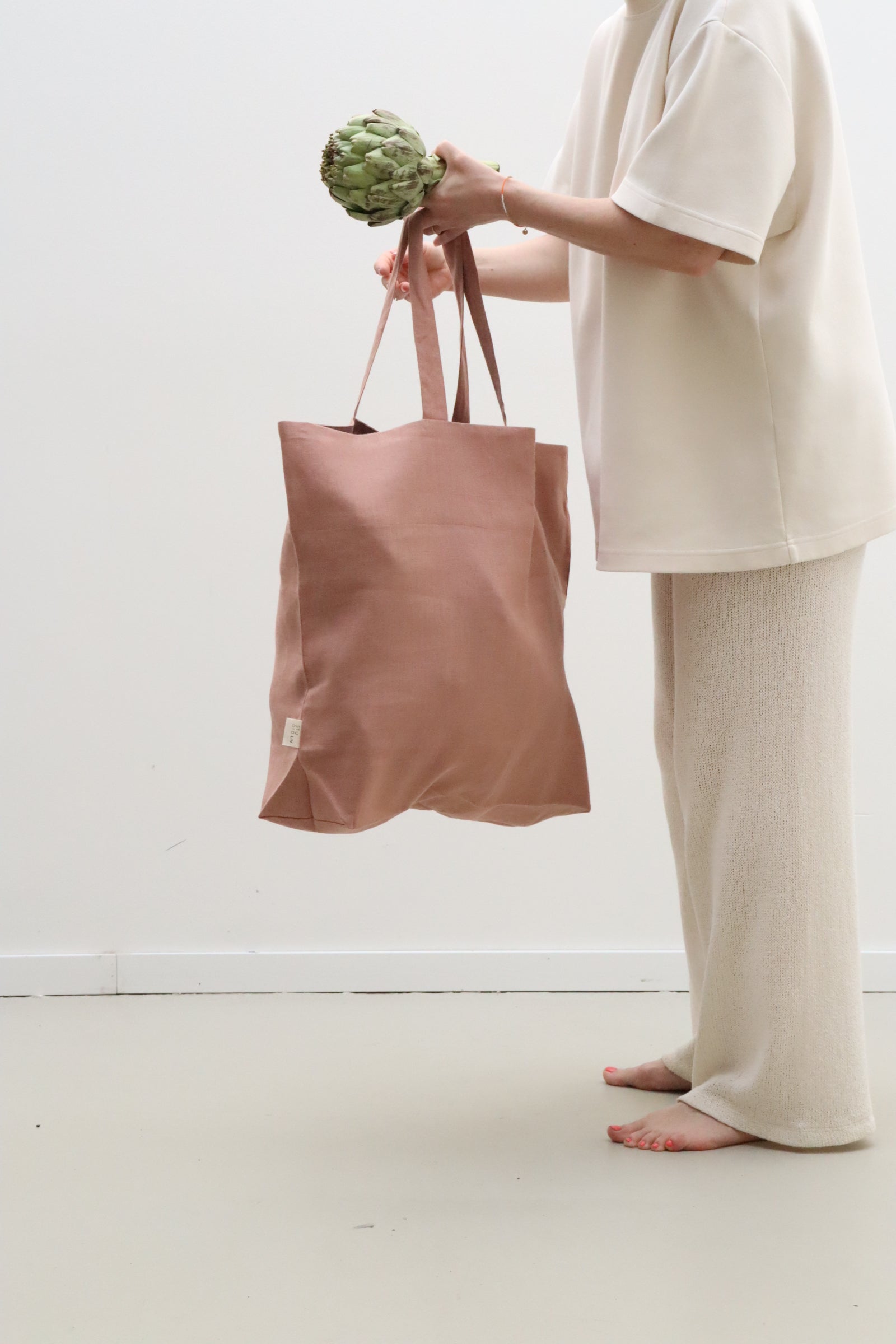 STUDIO LIV linen - Leinenbeutel LYKKE - coffee cream