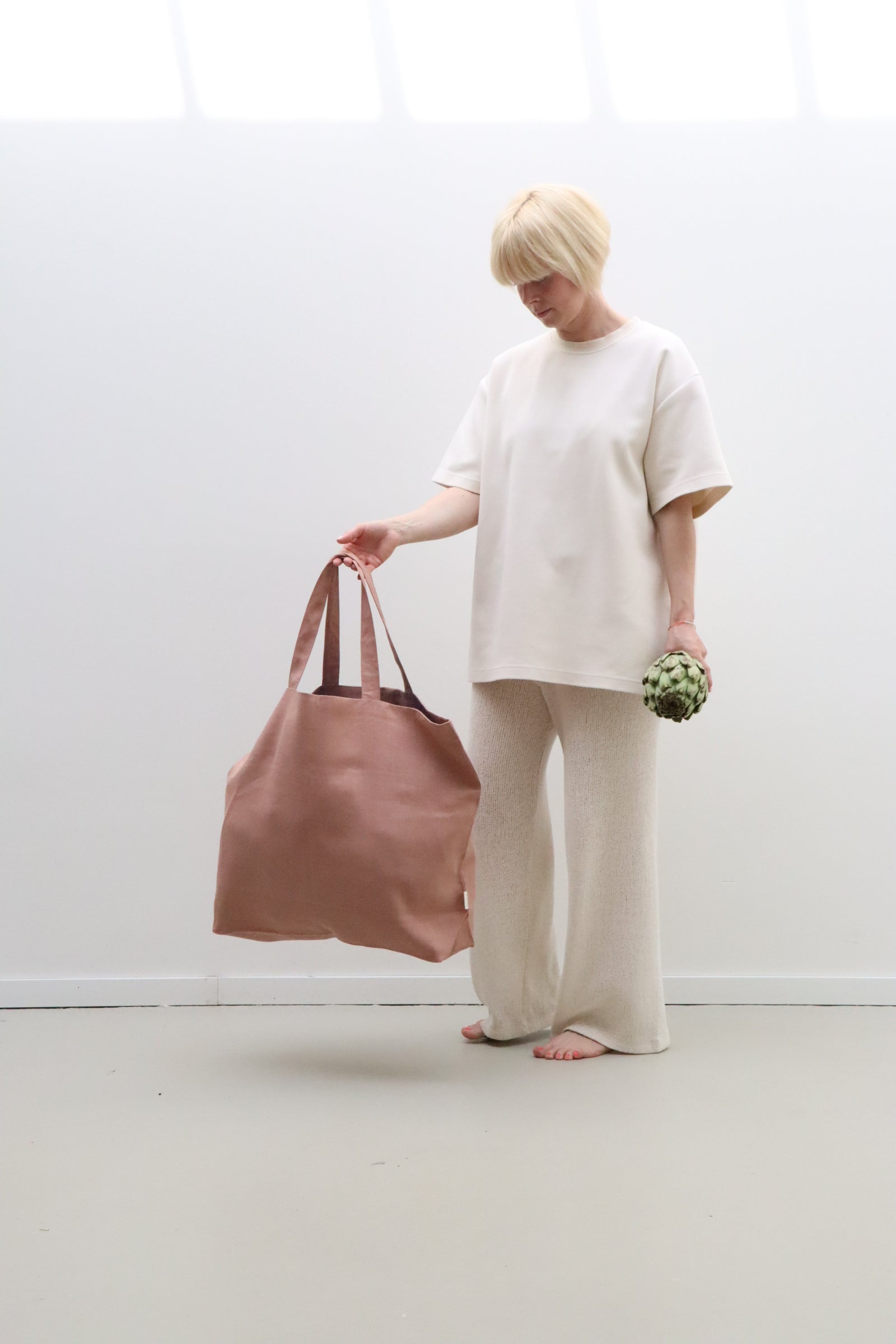 STUDIO LIV linen - Leinenbeutel LYKKE - coffee cream