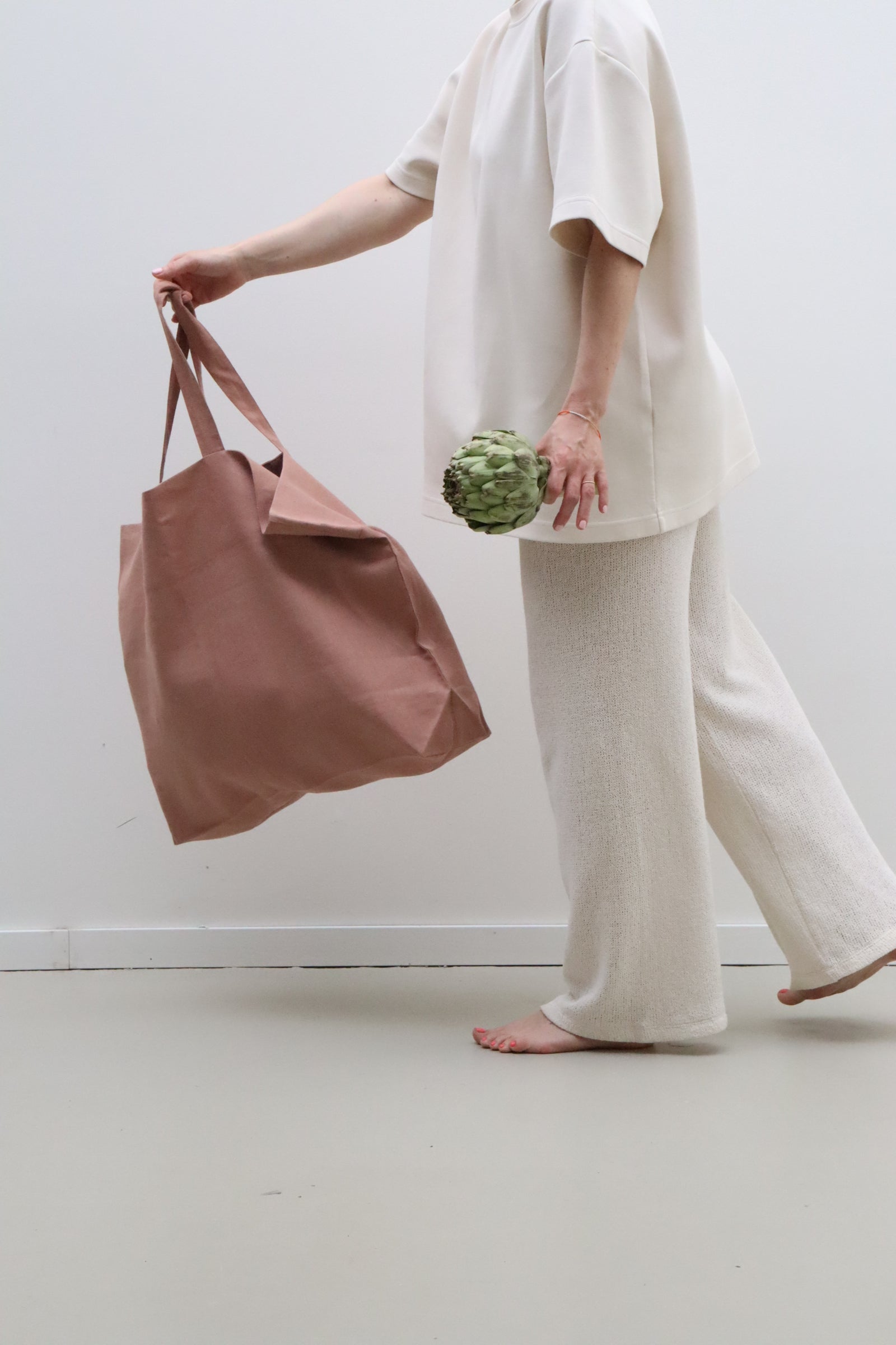 STUDIO LIV linen - Leinenbeutel LYKKE - coffee cream
