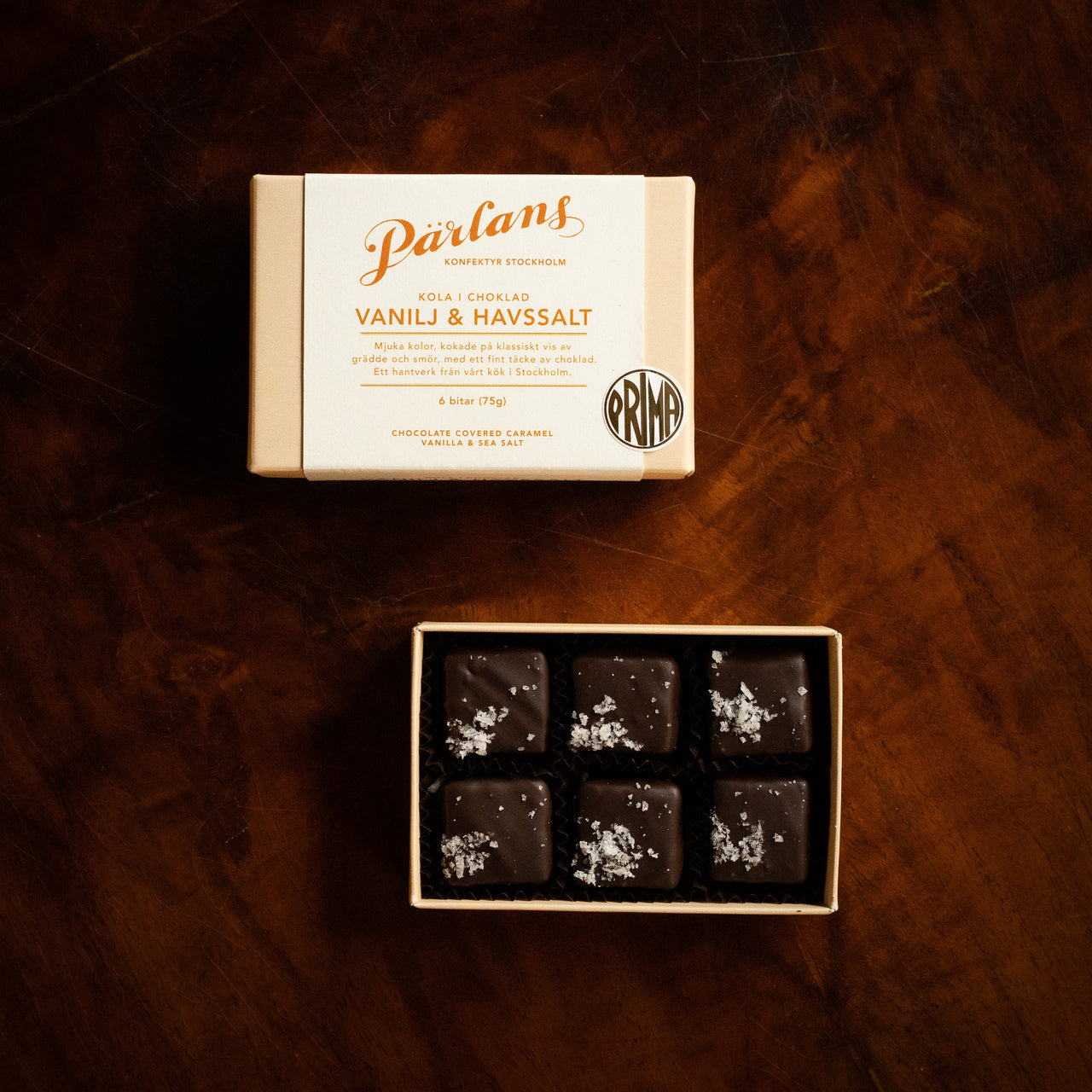 Pärlans - VANILLA & SEA SALT - Karamellstücke in Schokolade