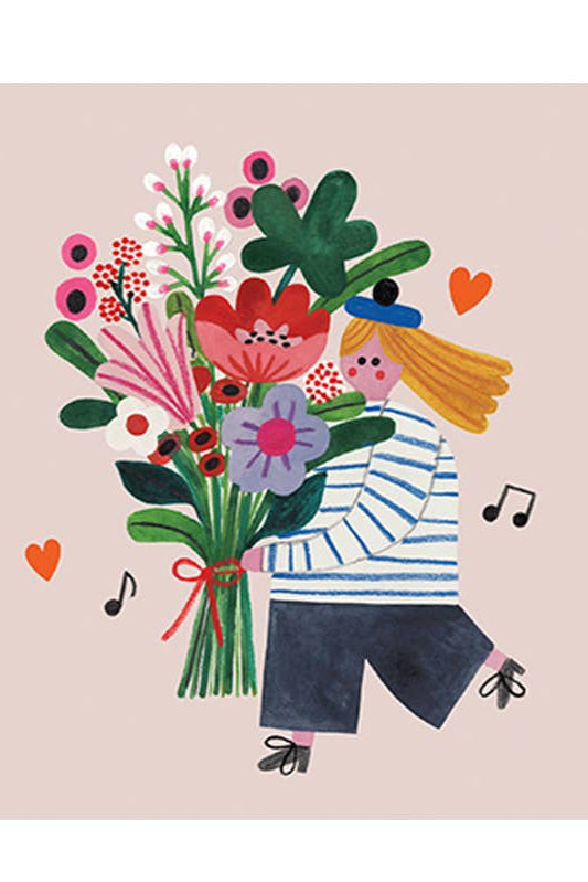 Daria Solak Illustrations - FLOWER GIRL - Grußkarte