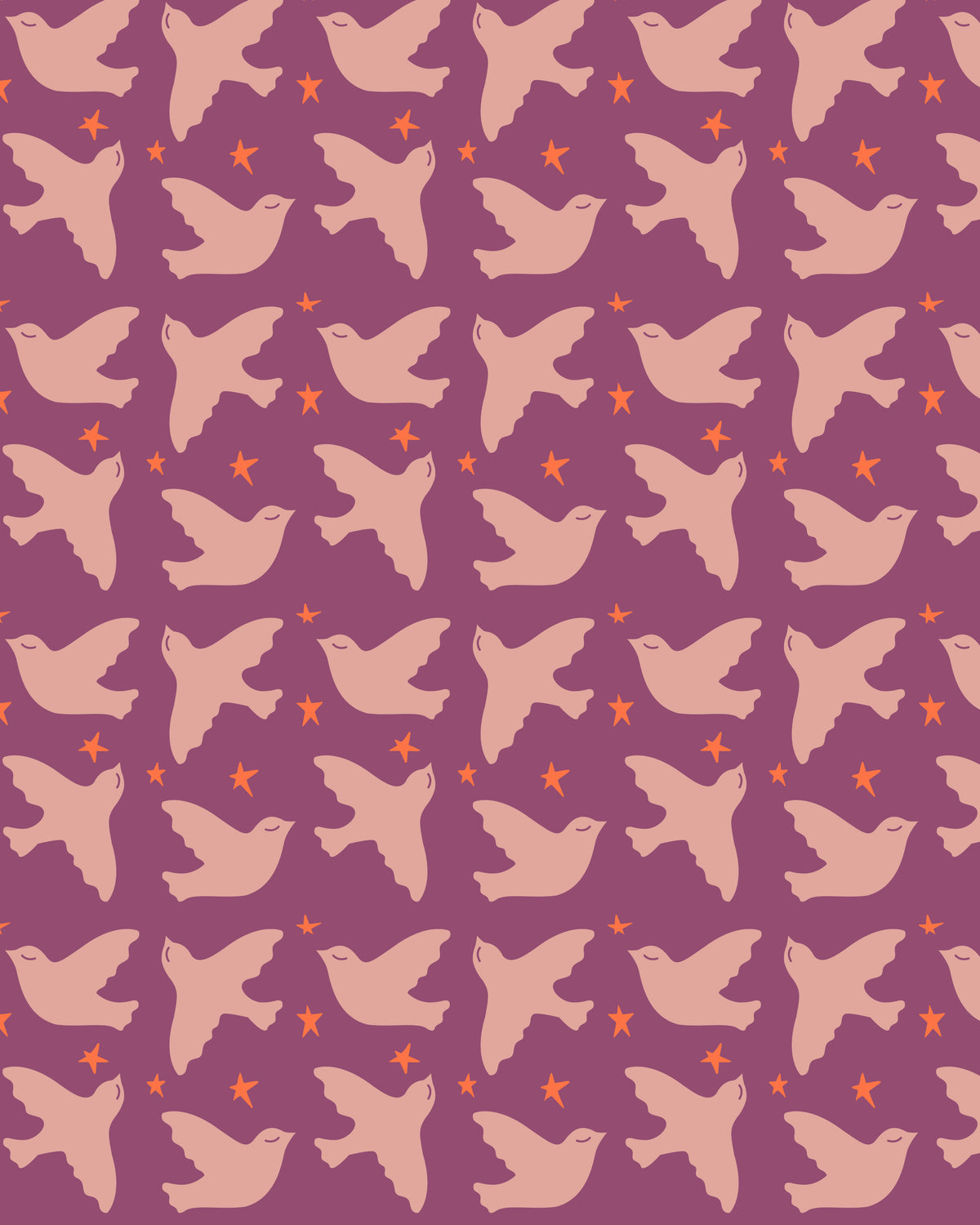 Kado Design - VÖGEL LILA - Geschenktüte Flachbeutel