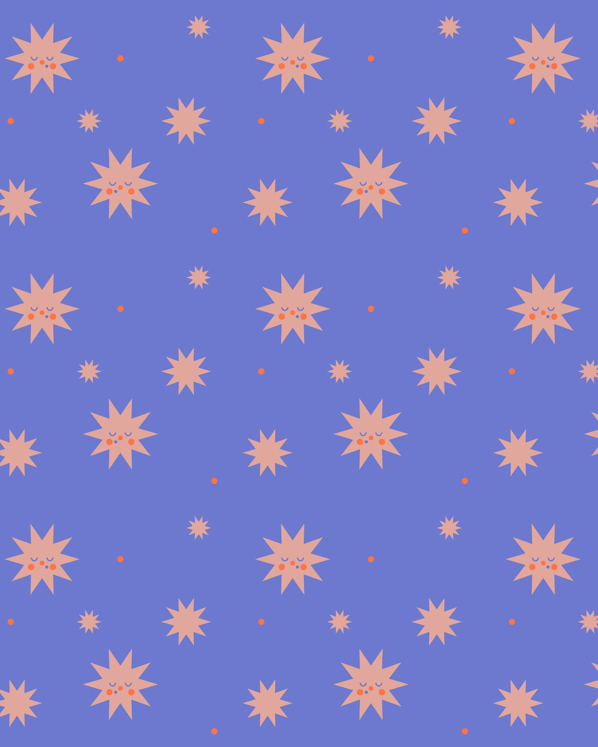 Kado Design - CHRISTMAS STARS CORNFLOWER - Geschenktüte Flachbeutel