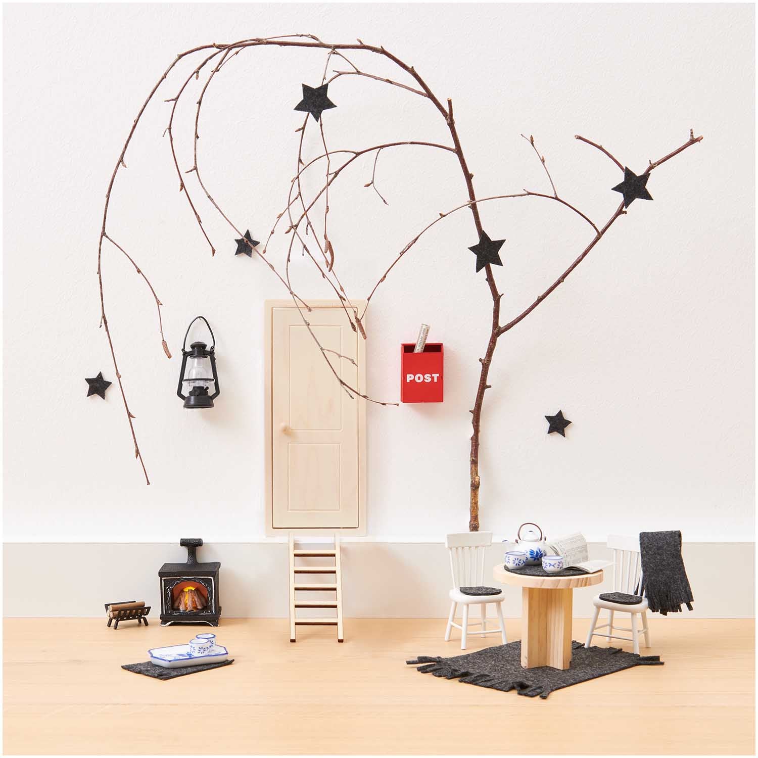 Rico Design - Wichtelwelt miniatur Kaminholz-Halter
