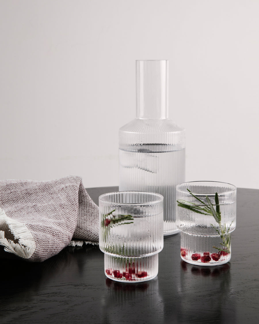 ferm LIVING - RIPPLE Gläser 4er Set - klar