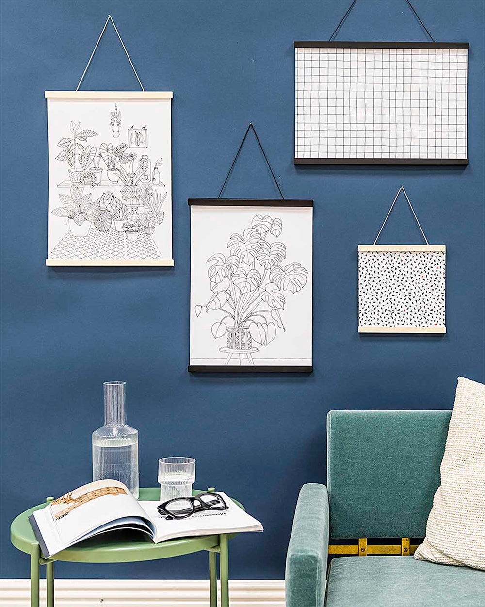 Rico Design - Posterleiste 30cm / A3 - natur oder schwarz
