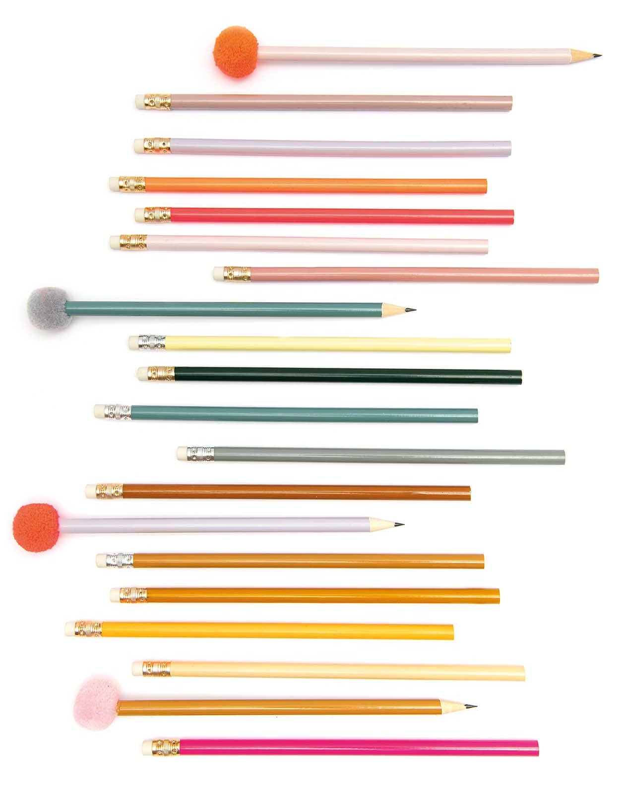Rico Design - Bleistift mit Pompon - rosa oder flieder