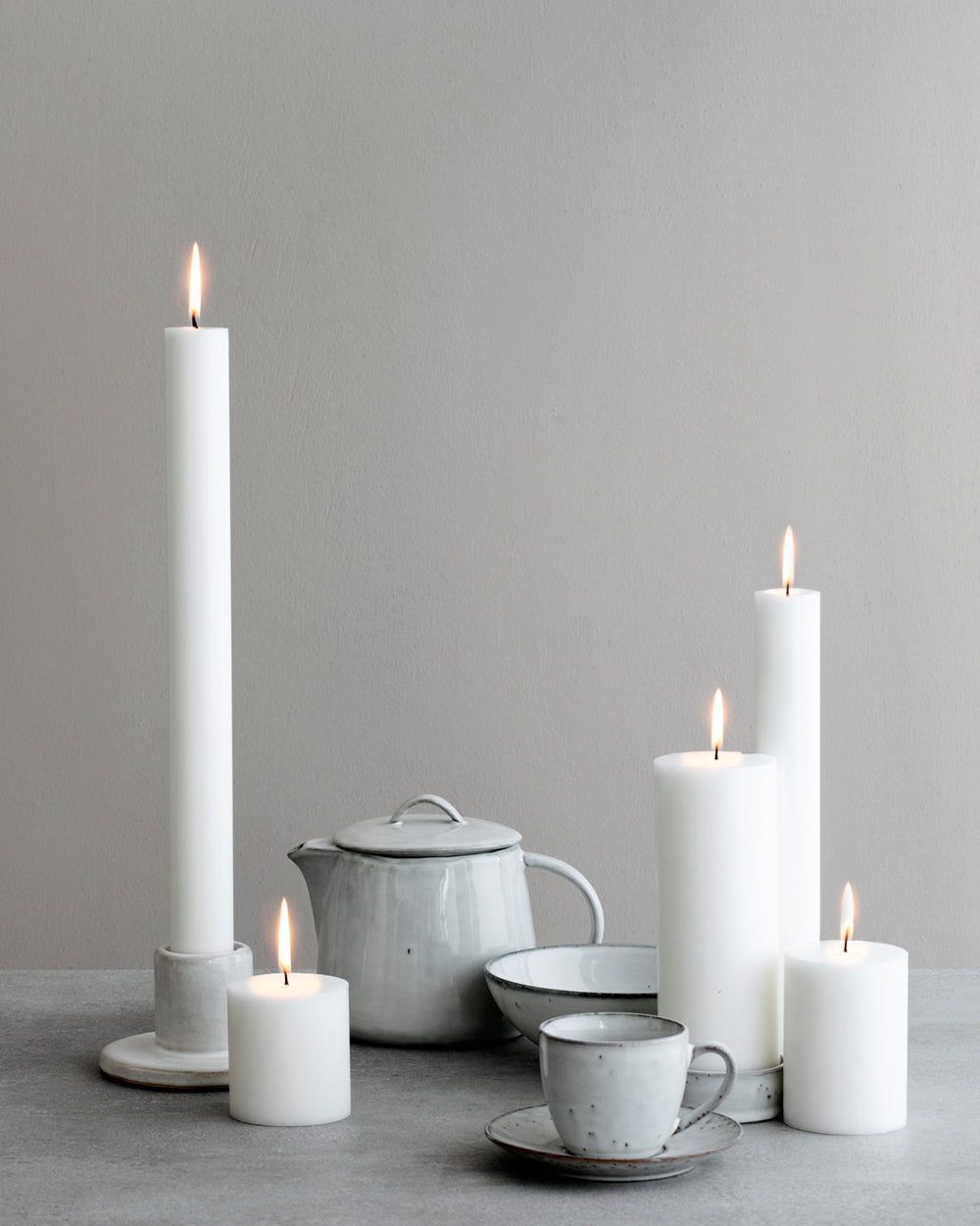Broste Copenhagen - Stabkerze RUSTIK kurz 20cm