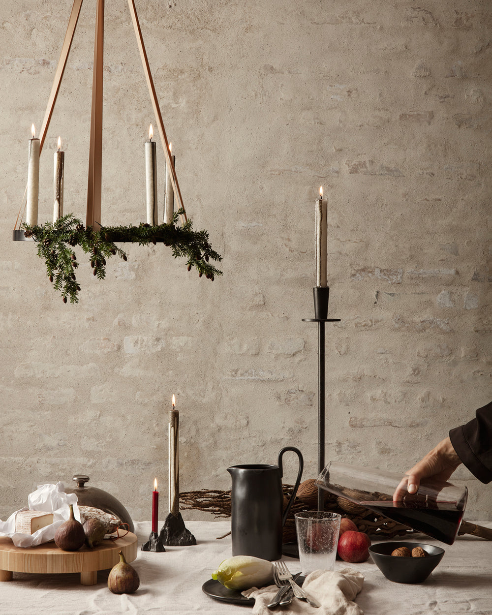 ferm LIVING - Candle Holder Circle large - brass oder black brass