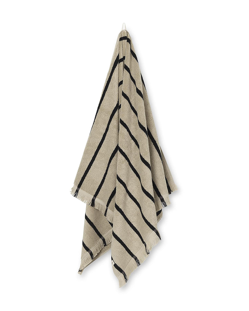 ferm LIVING - Bade-Handtuch ALEE BATH TOWEL - sand / black