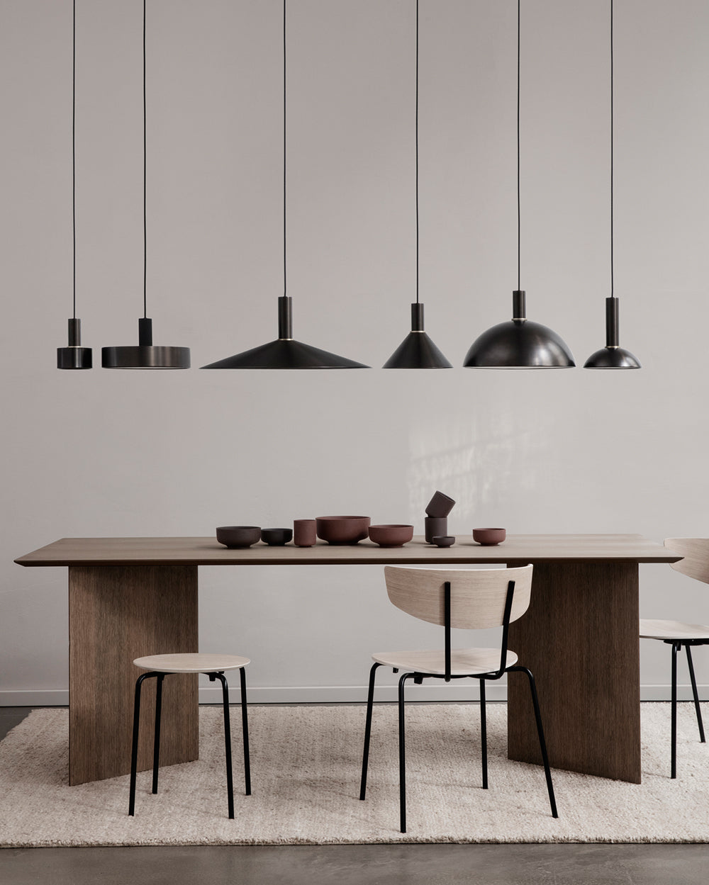 ferm LIVING - Lampenfassung SOCKET PENDANT LOW - black oder cashmere