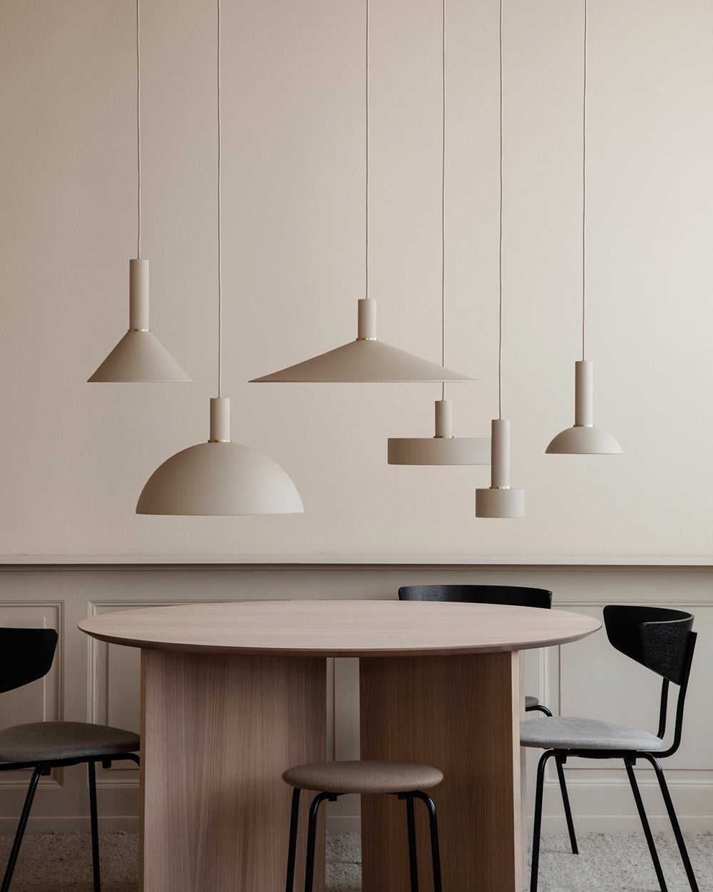 ferm LIVING - Lampenfassung SOCKET PENDANT LOW - black oder cashmere