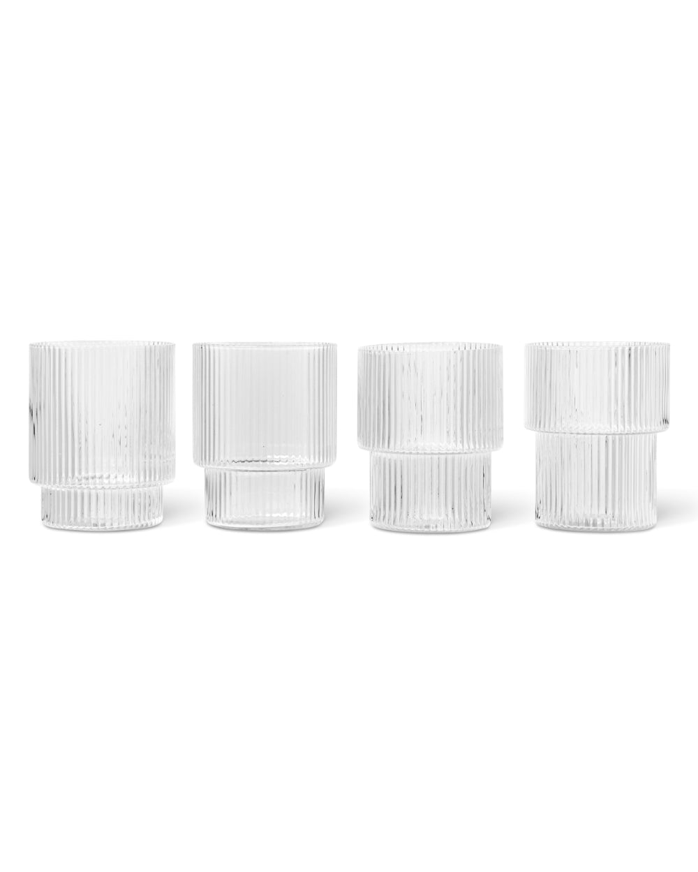 ferm LIVING - RIPPLE Gläser 4er Set - klar