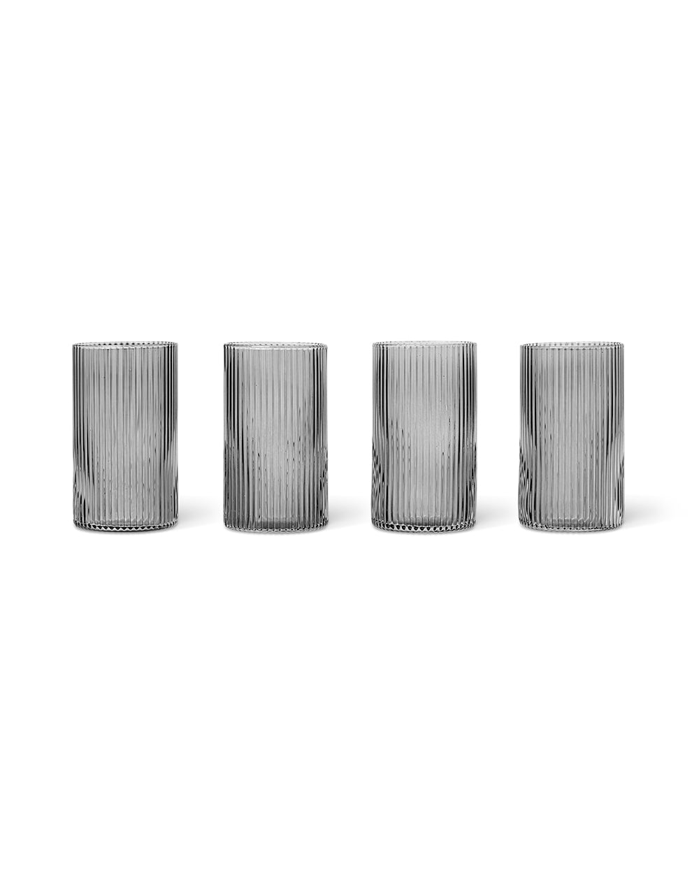 ferm LIVING - RIPPLE Verrines 4er Set - smoked grey