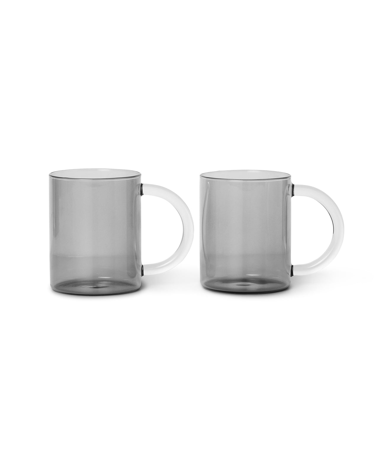ferm LIVING - STILL mugs - 2er Set - clear oder smoked grey