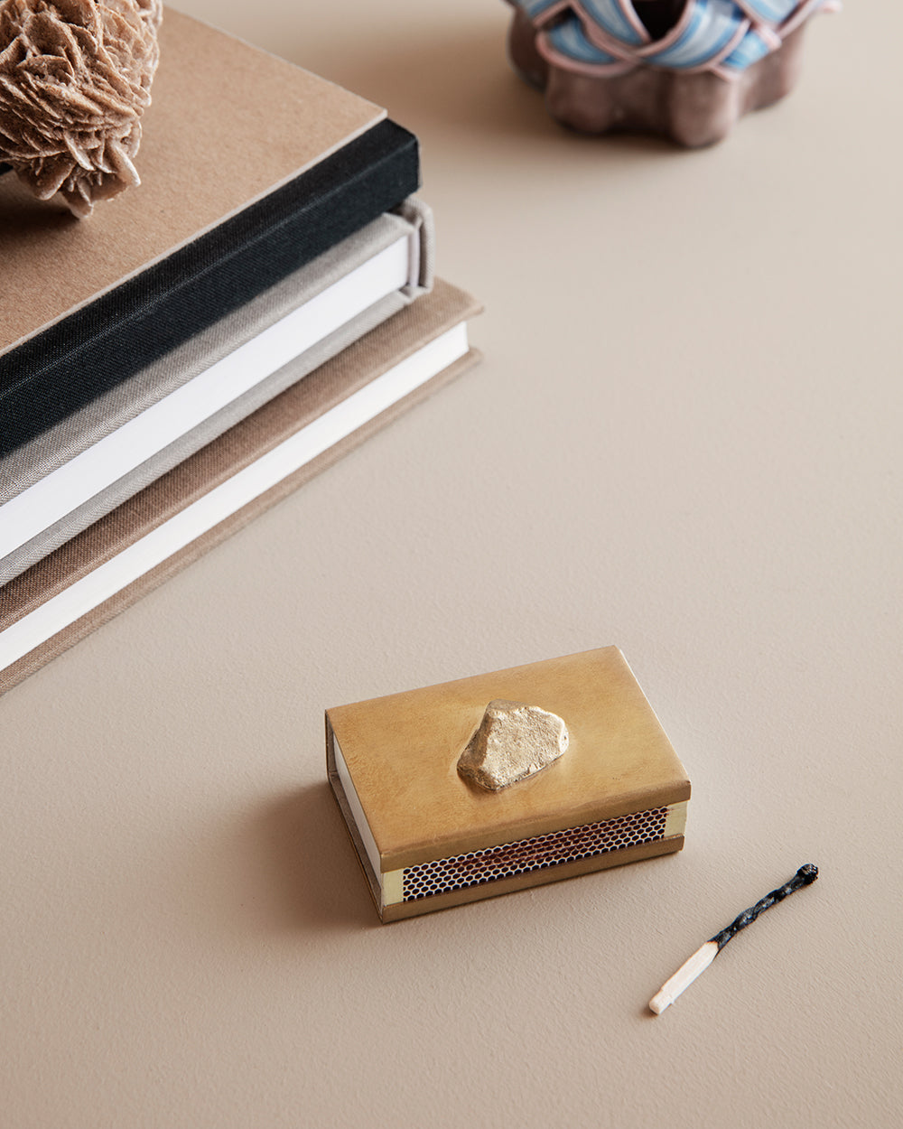 ferm LIVING - Stone Matchbox Cover - brass
