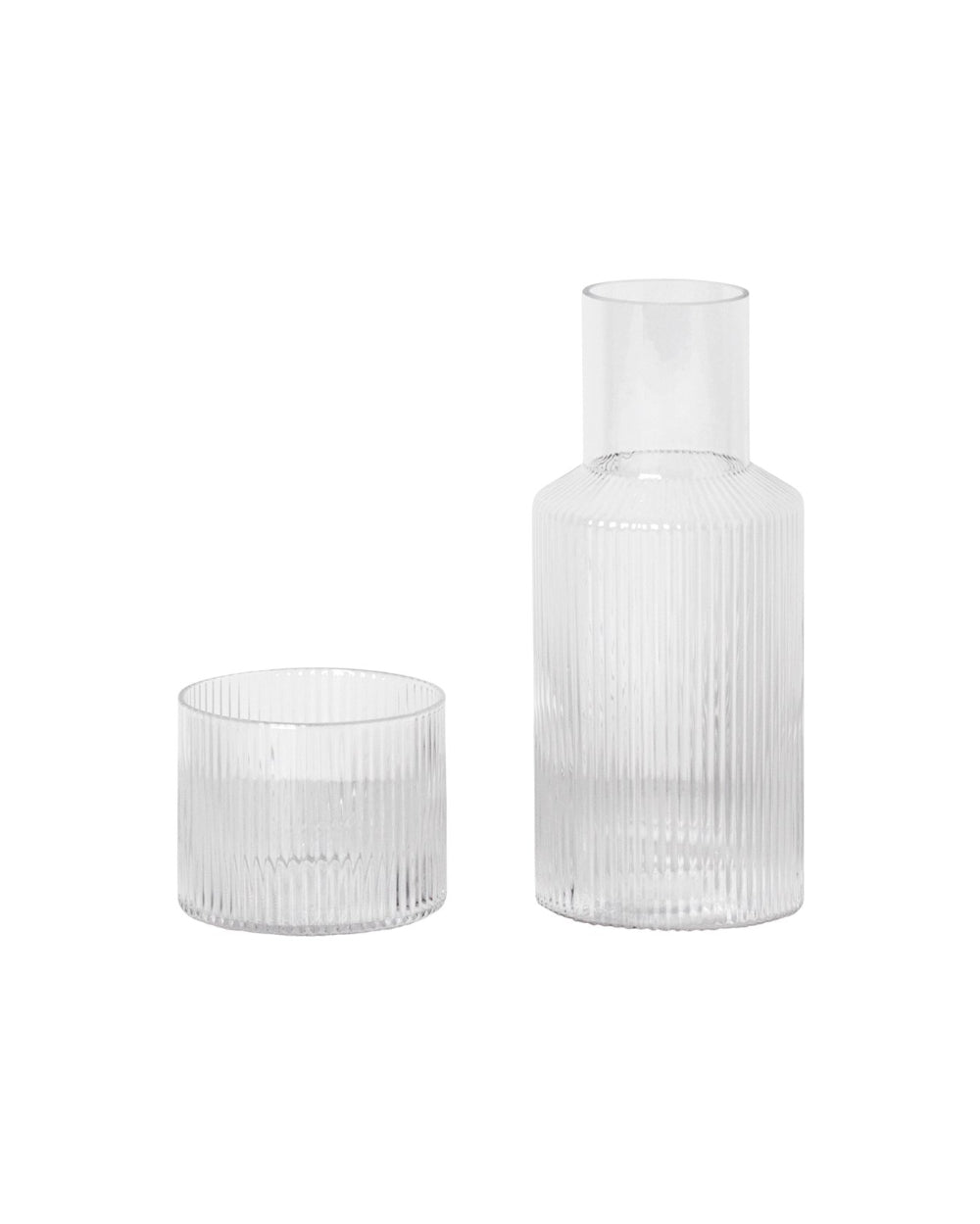 ferm LIVING - RIPPLE Kleines Karaffen-Set - klar
