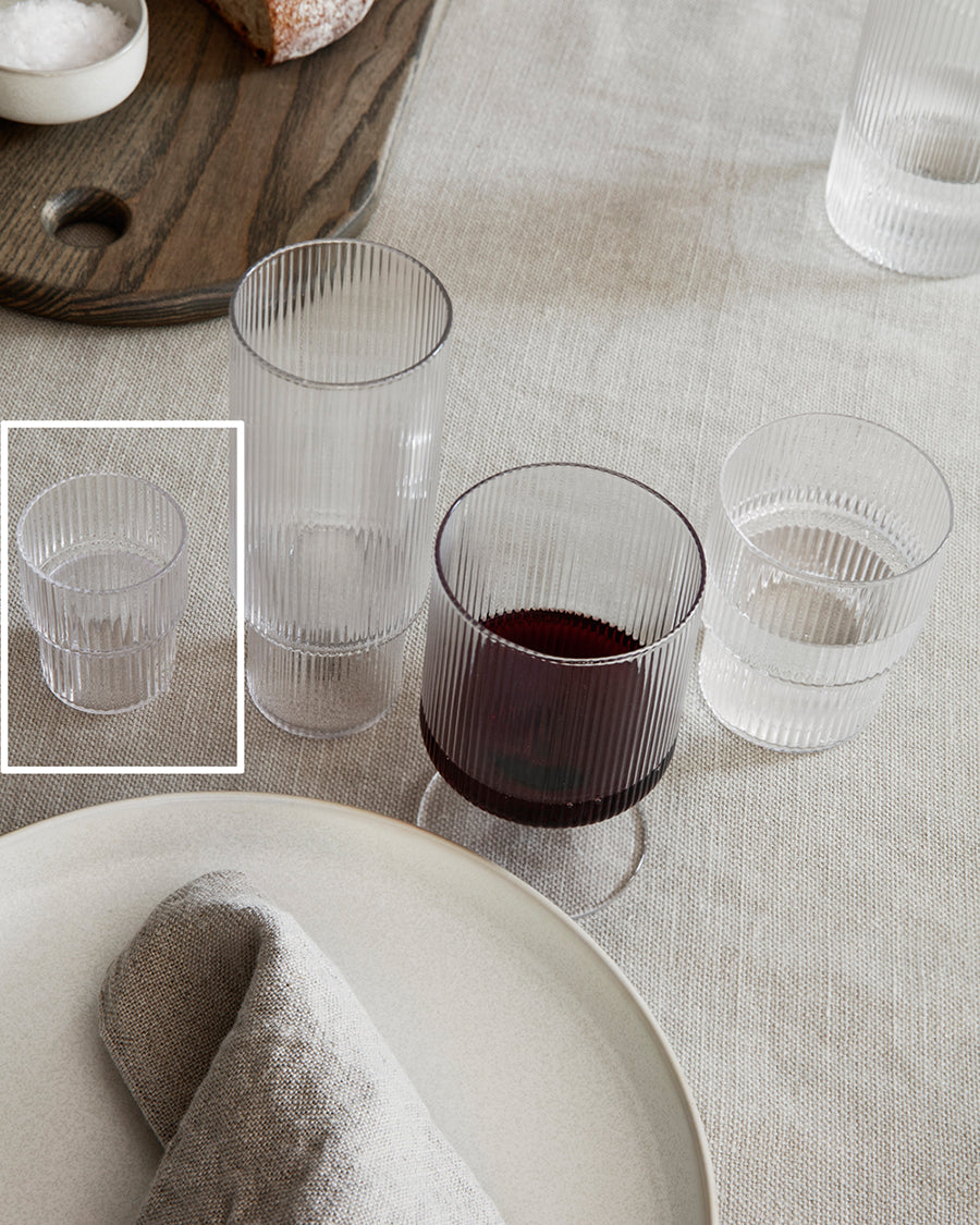 ferm LIVING - RIPPLE Shot Gläser 4er Set - smoked grey