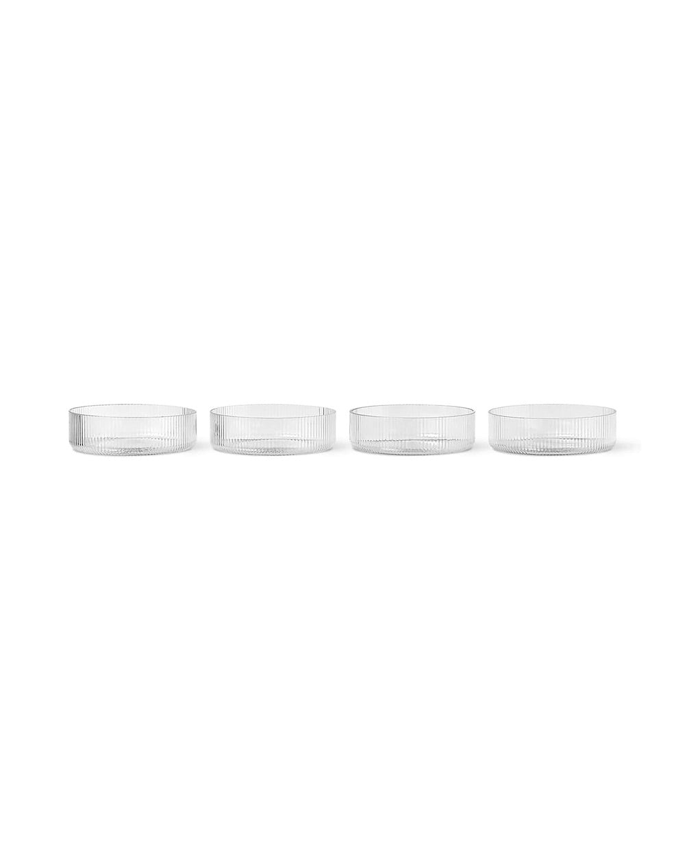ferm LIVING - RIPPLE Servierschale 4er Set - klar