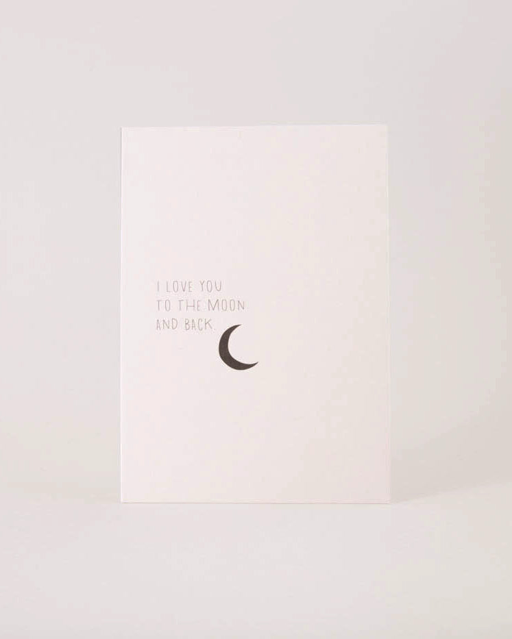 Papier Ahoi - Postkarte "I love you to the moon and back."