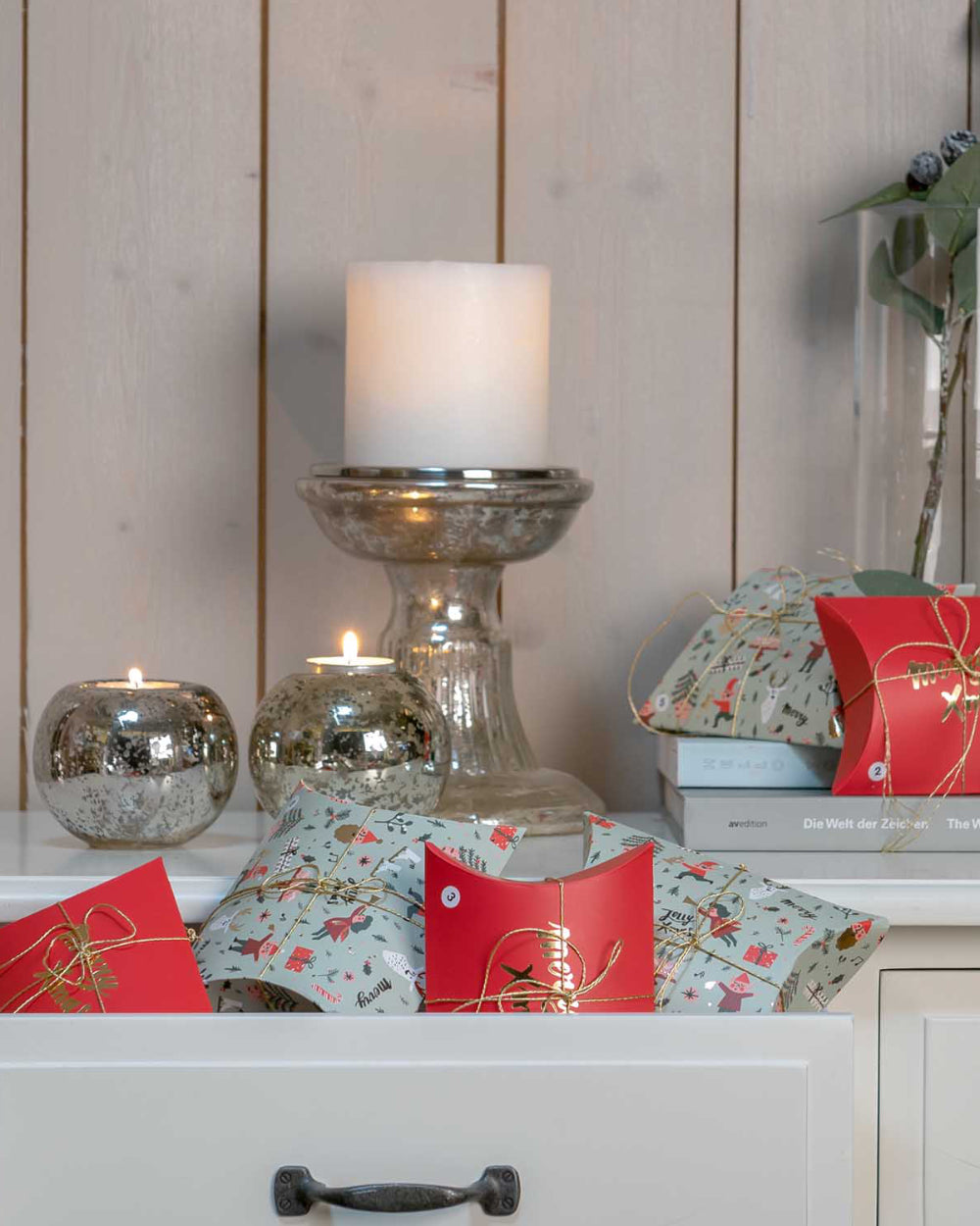 Rico Design - Geschenkschachteln JOLLY CHRISTMAS