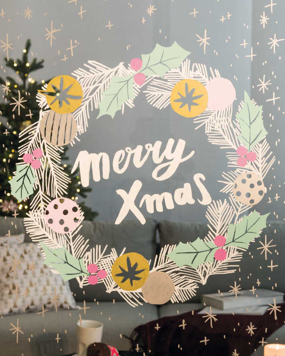 Rico Design - Schablone WINDOW CHALK ART - 3 Varianten