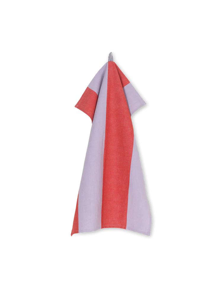 ferm LIVING - Tea Towel HALE Red/Lilac