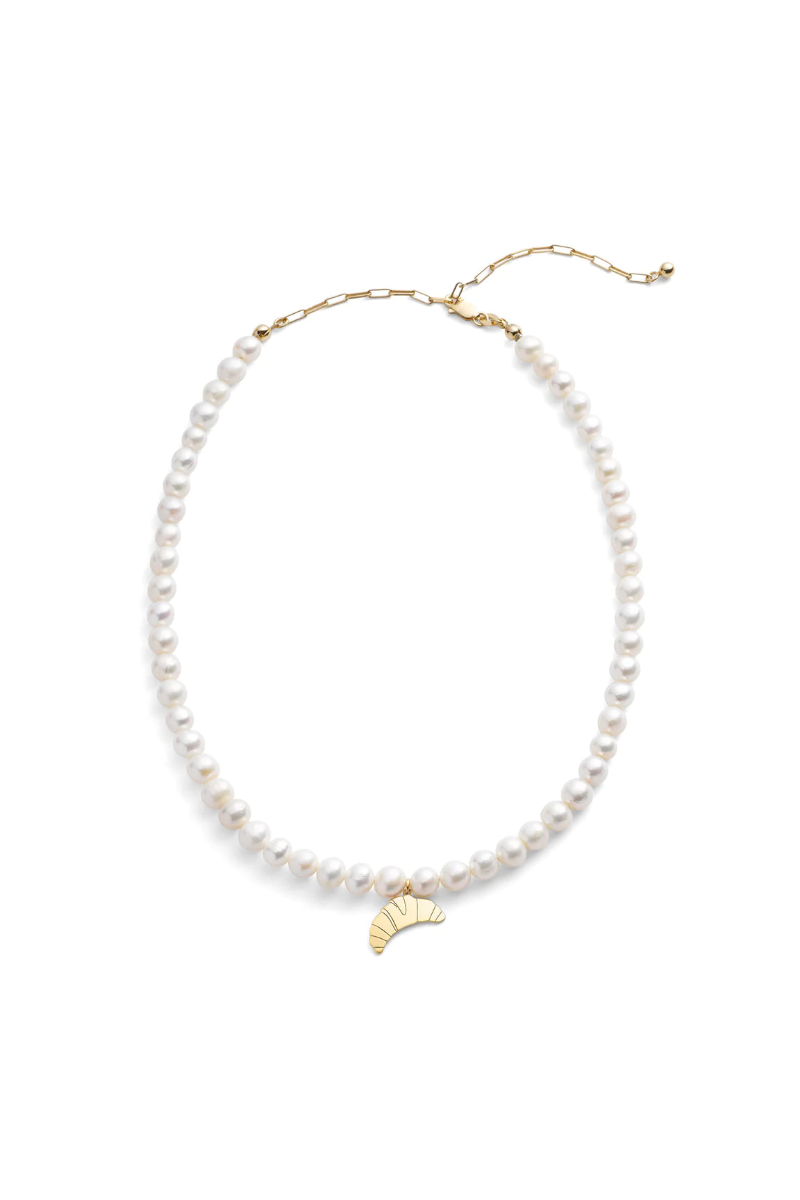 Jukserei - CROISSANT Halskette - gold pearl