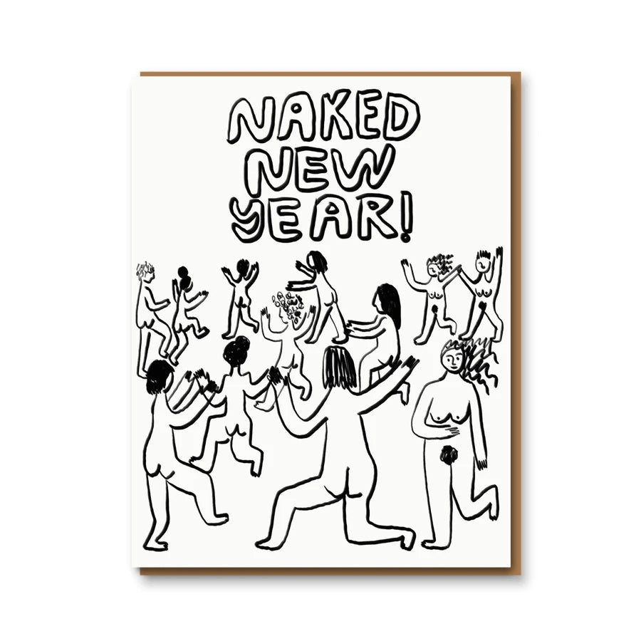 Klappkarte mit Umschlag "Naked New Year"
