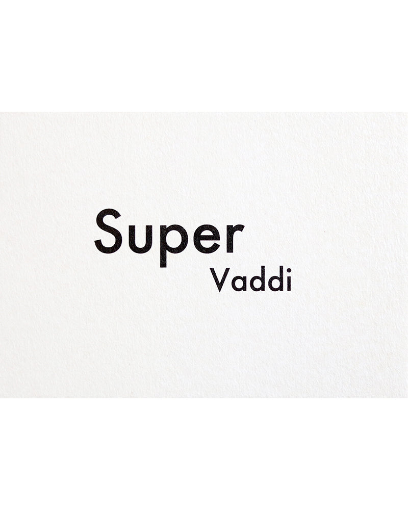 Papier Ahoi - Postkarte "Super Vaddi" - weiß