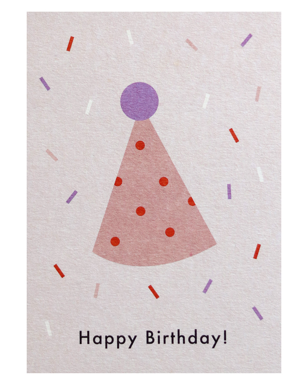 Papier Ahoi - Postkarte "Happy Birthday!" - Konfetti & Partyhut