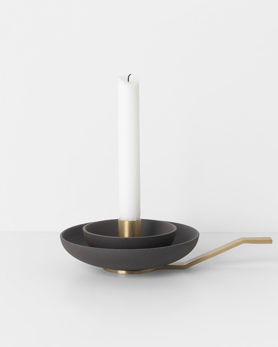 ferm LIVING - Around Candle Holder - charcoal