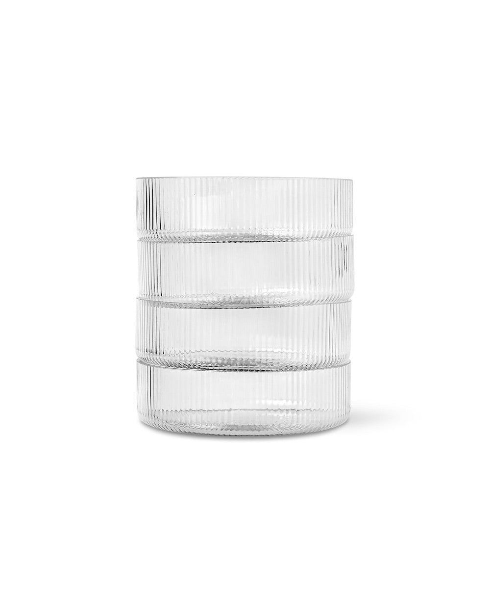 ferm LIVING - RIPPLE Servierschale 4er Set - klar