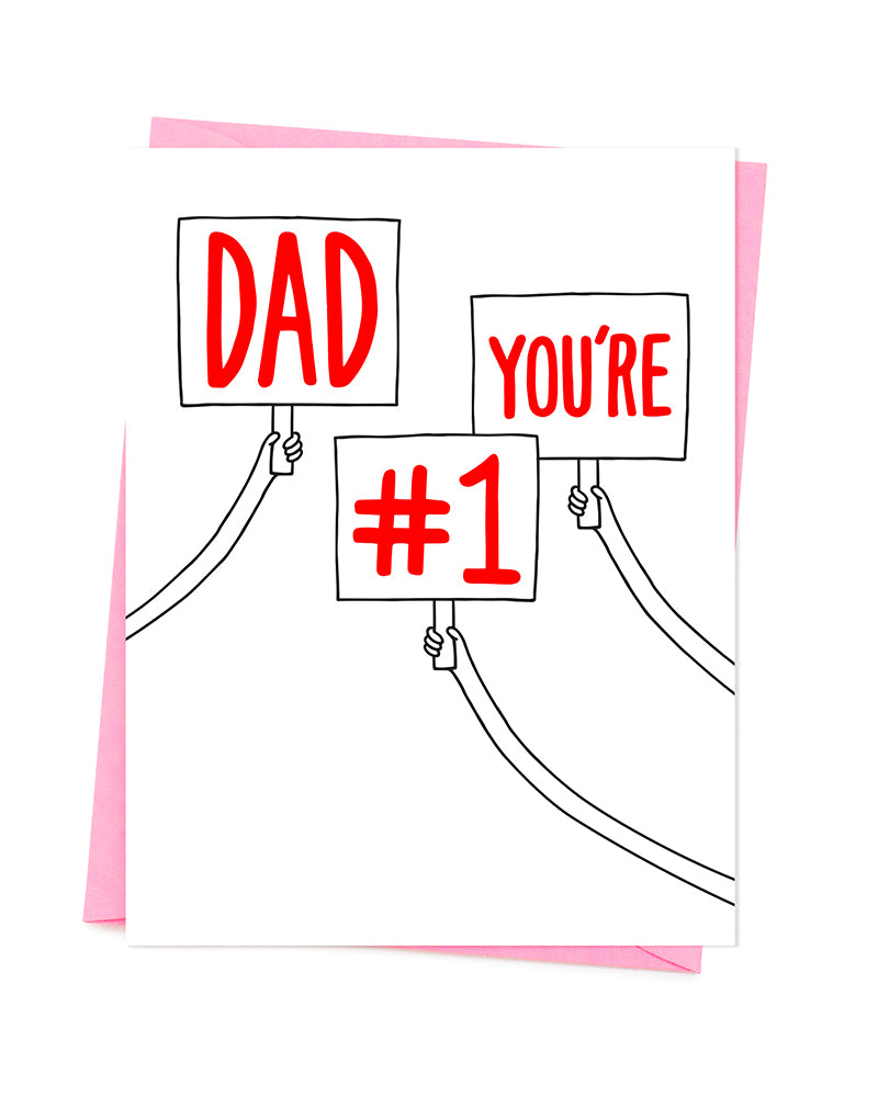 Klappkarte mit Umschlag "Dad you're #1"