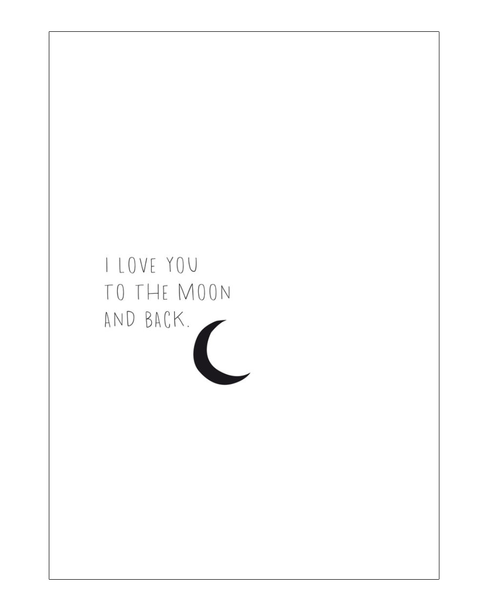 Papier Ahoi - Postkarte "I love you to the moon and back."