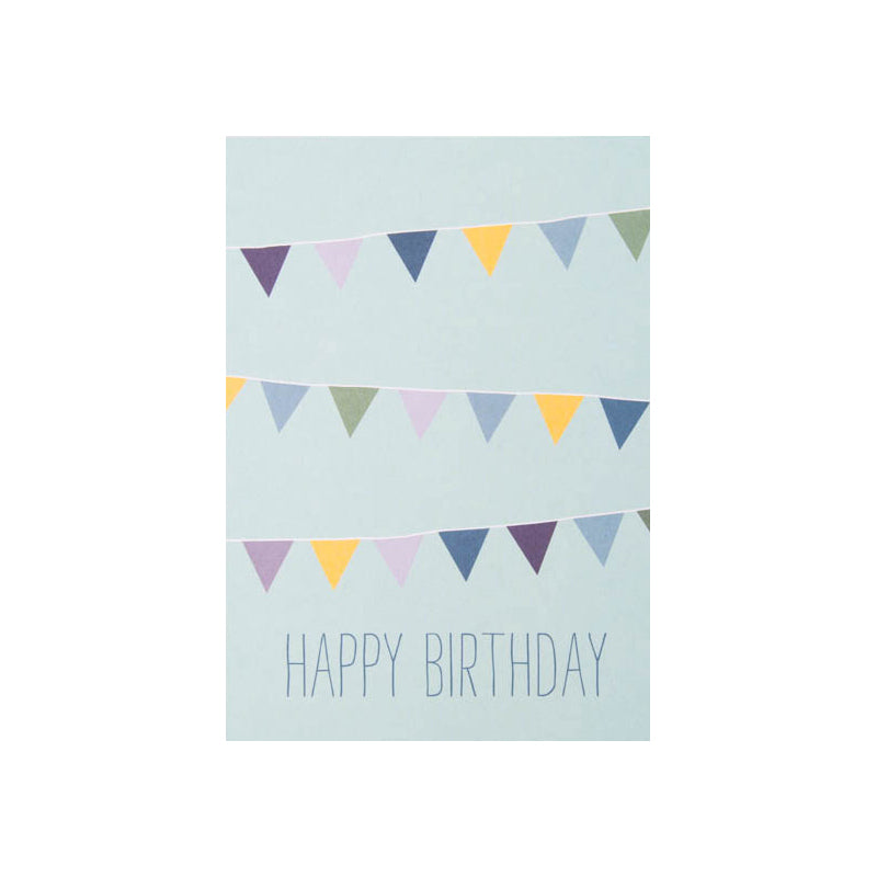 Papier Ahoi - Postkarte "Happy Birthday" - Girlande
